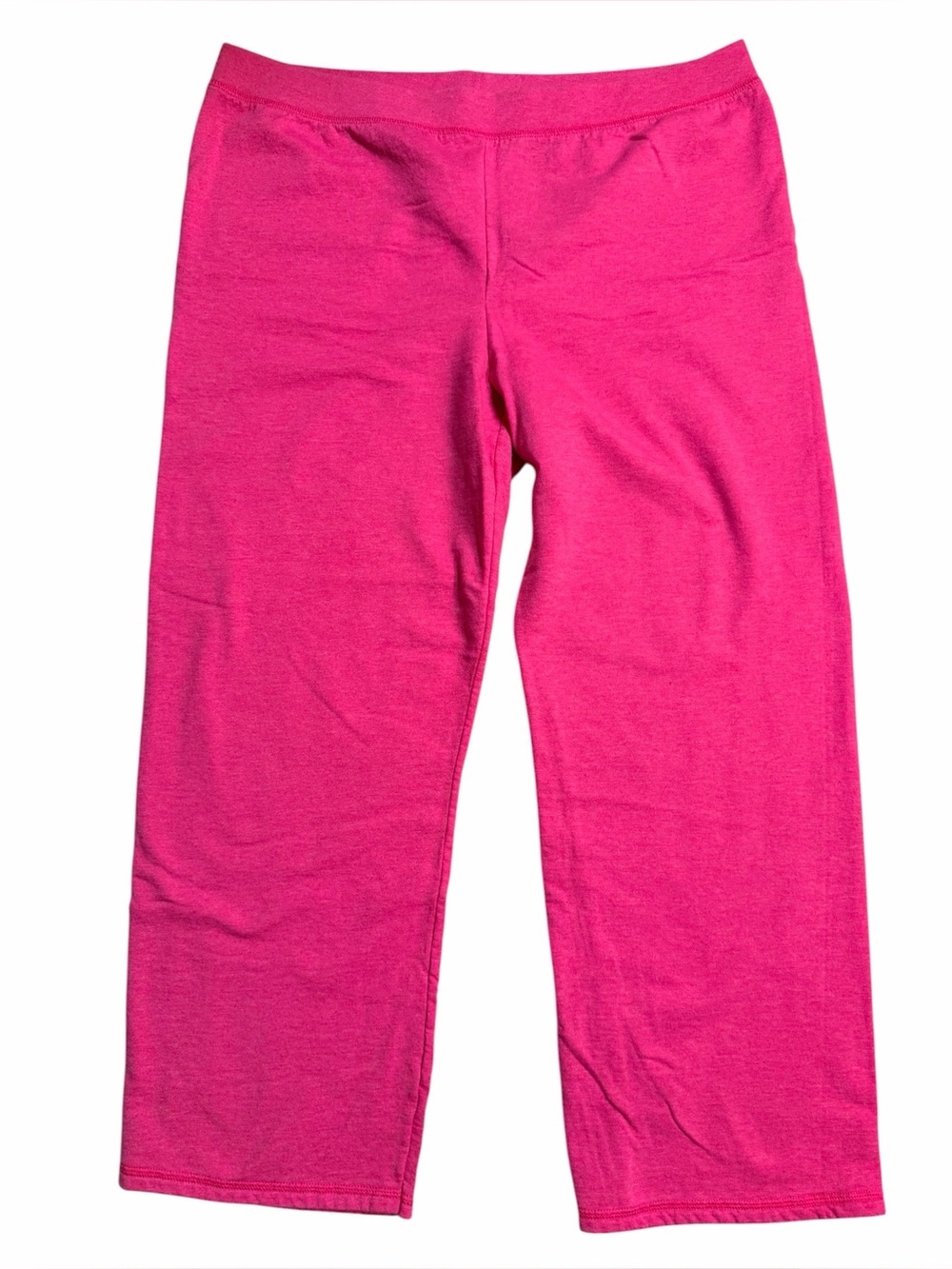 Hanes Cotton blend pull up elastic waist comfy pants, fuchsia pink, size XL
